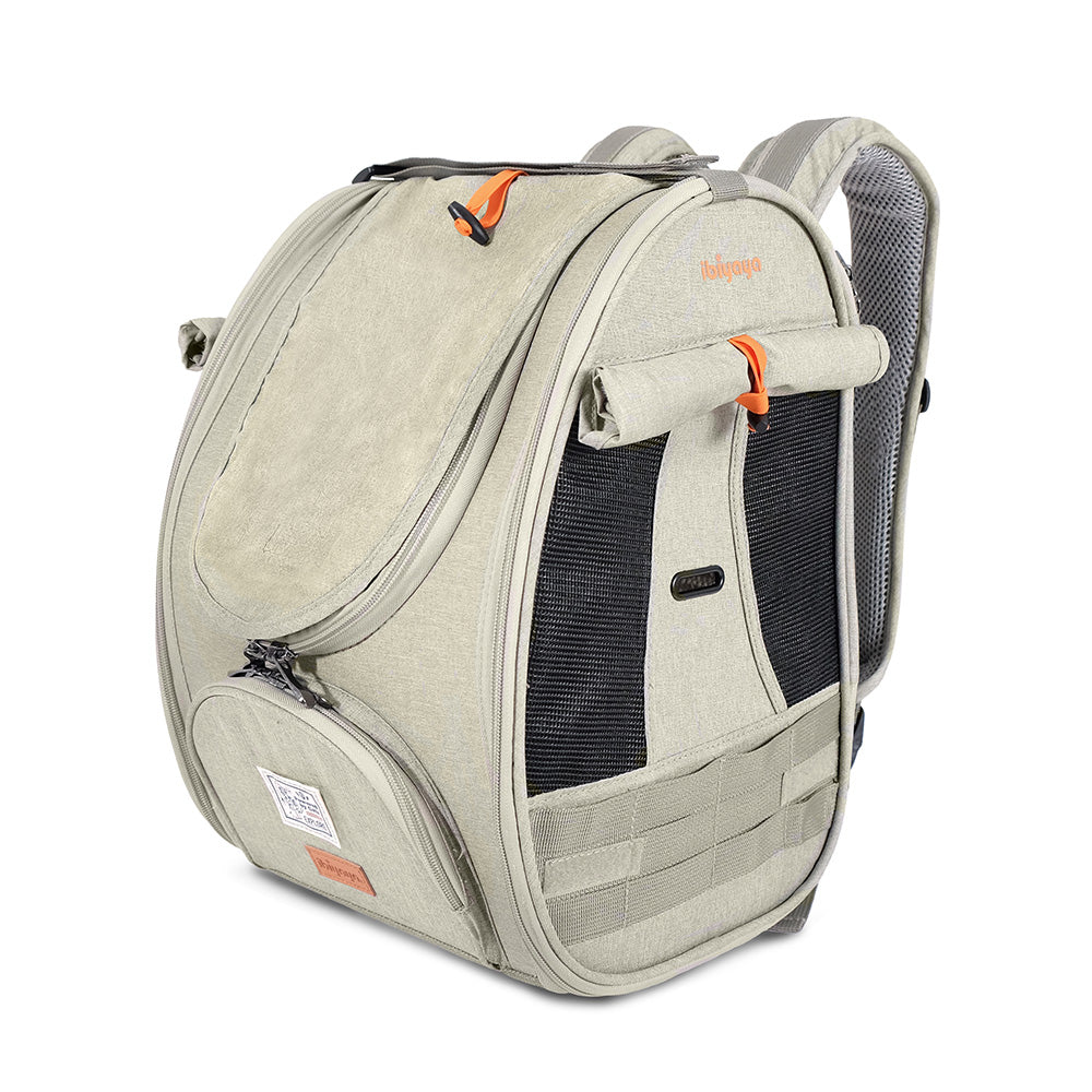 Ibiyaya Adventure Cat/Bunny/Puppy Carrier Backpack with Window, Large Airline Approved Cat Bag for Hiking & Travel. Best for both Kitten & Fat Cat