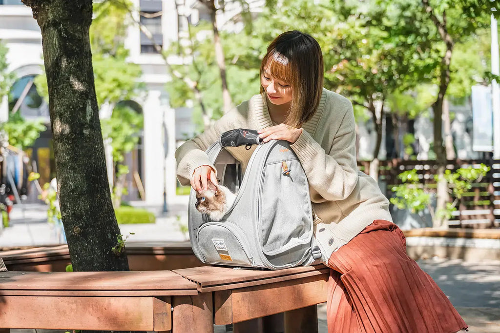 Ibiyaya Adventure Cat/Bunny/Puppy Carrier Backpack with Window, Large Airline Approved Cat Bag for Hiking & Travel. Best for both Kitten & Fat Cat