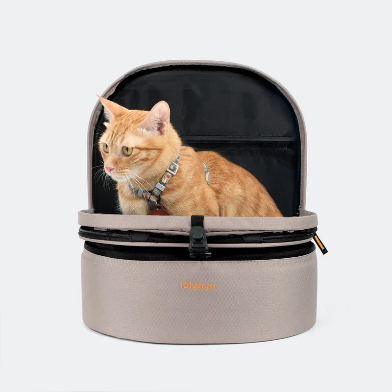 Ibiyaya Panorama Zipper-Free Small Pet Travel Carrier, Cat-Dog Chest Carrier, Airline-Approved Pet Backpack