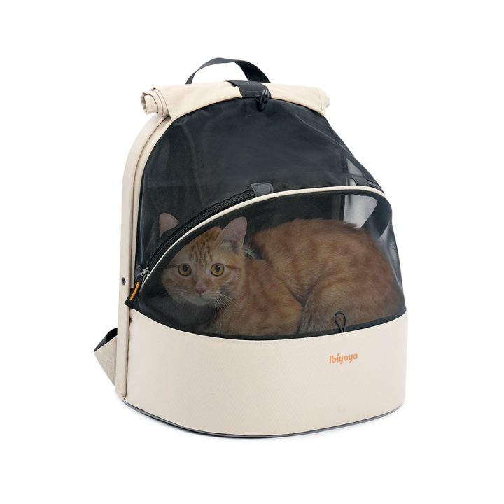 Ibiyaya Panorama Zipper-Free Small Pet Travel Carrier, Cat-Dog Chest Carrier, Airline-Approved Pet Backpack