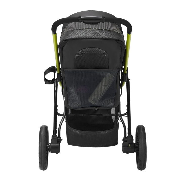 Ibiyaya Beast Pet Jogging Stroller, 3-Wheel All-Terrain Dog-Cat Pram with Double Breaks, Best Large Stroller for Running & Hiking