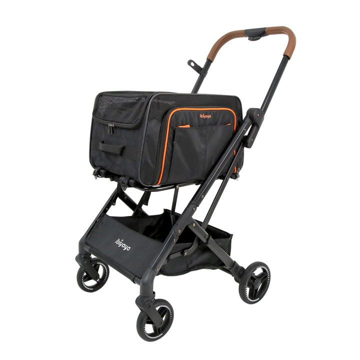 Ibiyaya JetPaw: 3-in-One Pet Stroller with Removable Airline-Approved Carrier Expandable Rolling Pet Carrier-Backpack for Dogs & Cats