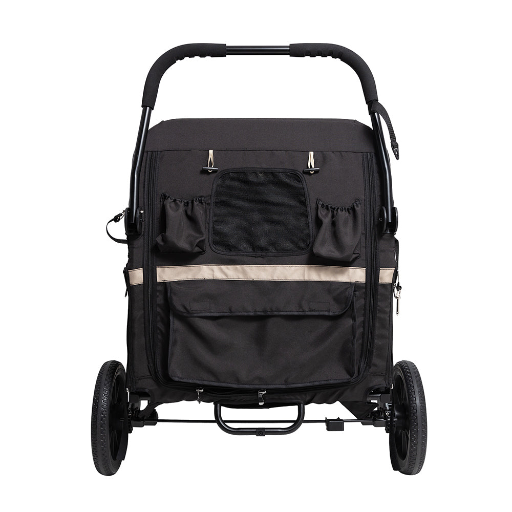 Ibiyaya Grand Cruiser Large Dog Stroller, 4-Wheel Foldable Big Dog Pram for Large Breeds, Senior & Injured Pets