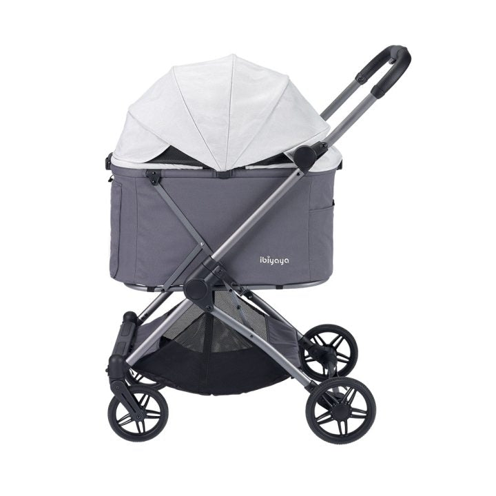 Ibiyaya Maxi Deep Carriage Pet Stroller with Puncture-Free Rubber Wheels, Lightweight and Collapsible
