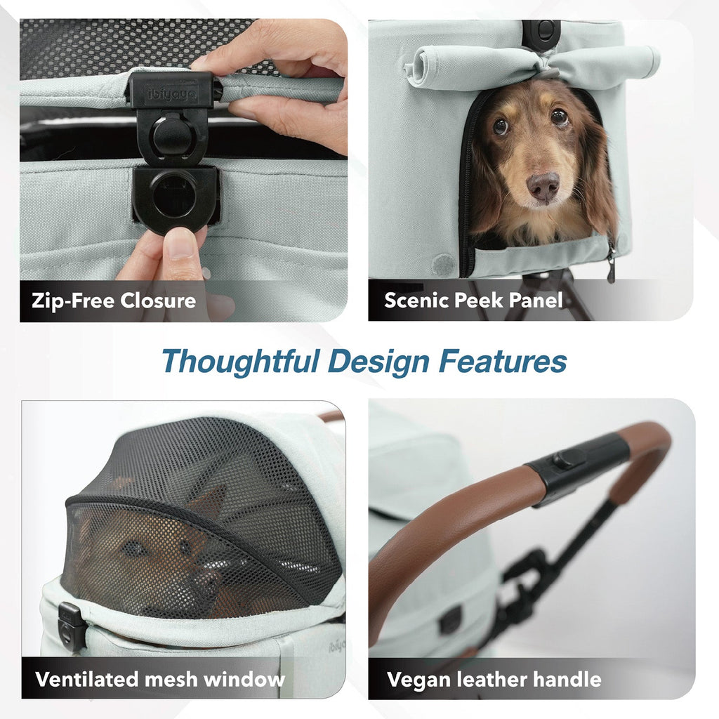 Tinker Small Detachable Pet Stroller with Cup Holder – Compact Buggy for Cats & Small Dogs