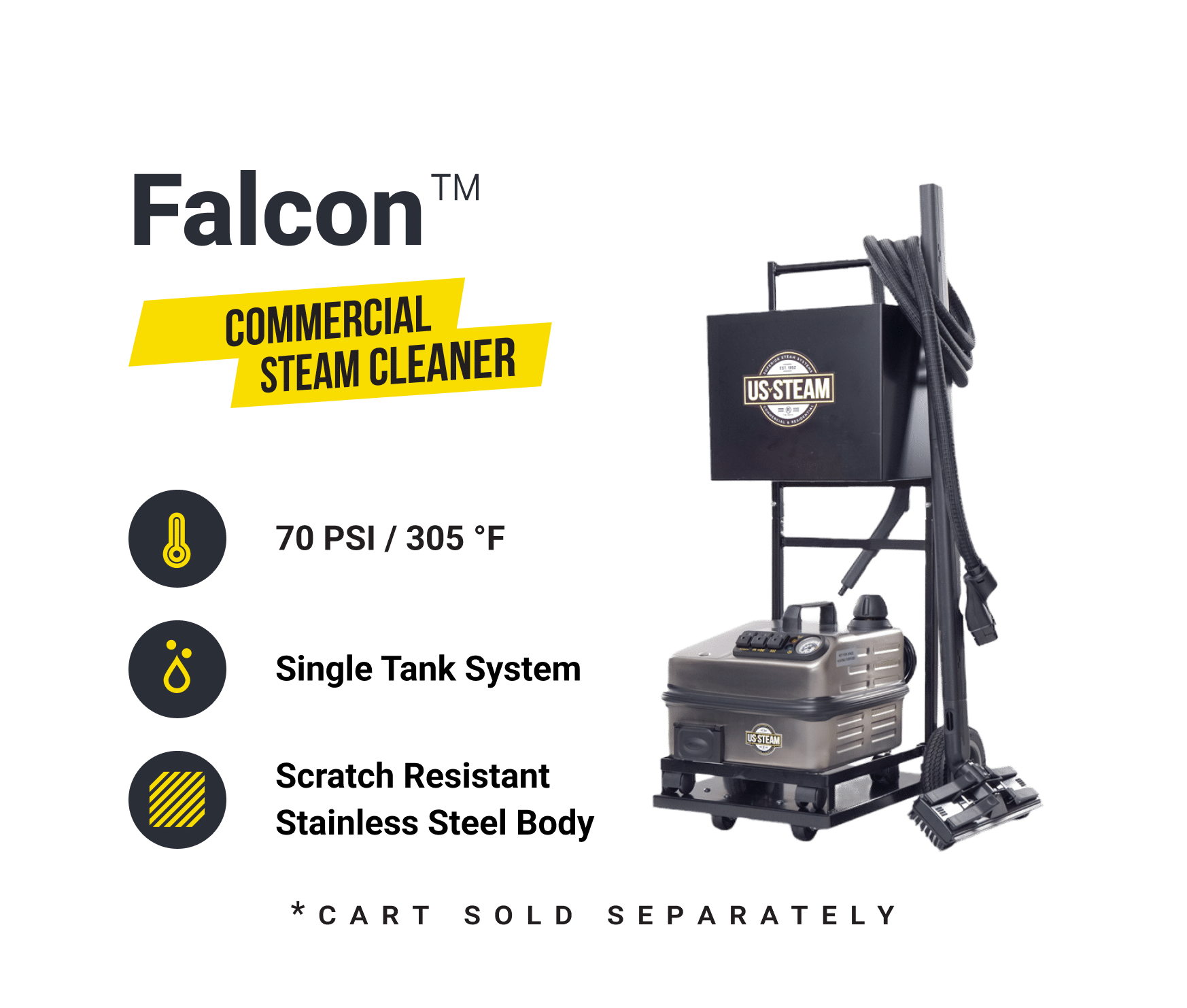 US Steam Falcon Commercial Steam Cleaner