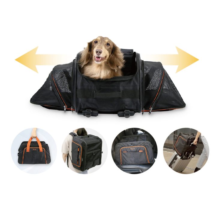 Ibiyaya JetPaw: 3-in-One Pet Stroller with Removable Airline-Approved Carrier Expandable Rolling Pet Carrier-Backpack for Dogs & Cats