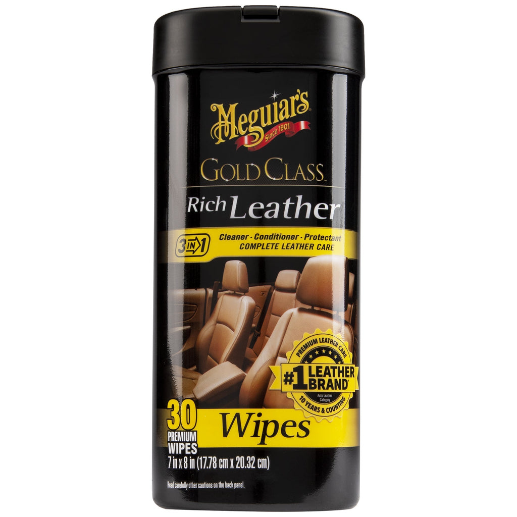 Meguiar's Gold Class Rich Leather Cleaner/Conditioner Wipes, G10900 - 25 Wipes