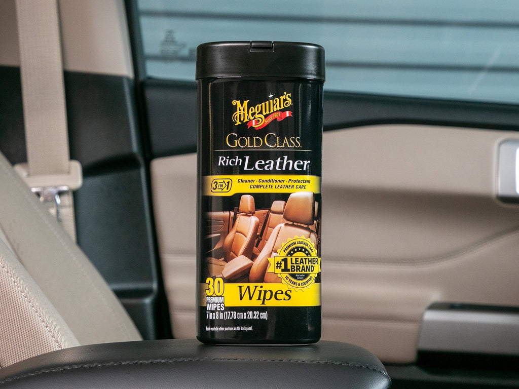 Meguiar's Gold Class Rich Leather Cleaner/Conditioner Wipes, G10900 - 25 Wipes