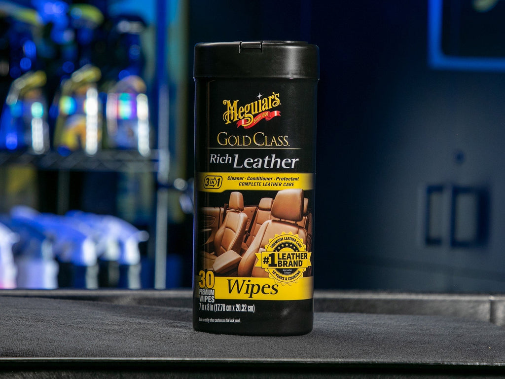 Meguiar's Gold Class Rich Leather Cleaner/Conditioner Wipes, G10900 - 25 Wipes