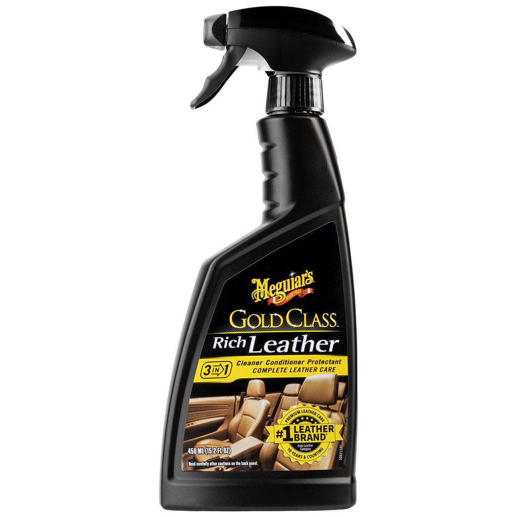 Meguiar's Gold Class Rich Leather 3-in-1: Cleaner, Conditioner, Protectant, G10916 - 16 oz.
