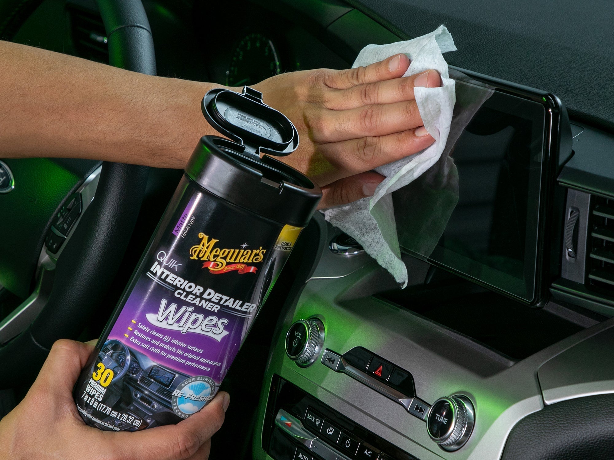 Meguiar's Quik Interior Detailer Wipes, G13600 - 30 Wipes