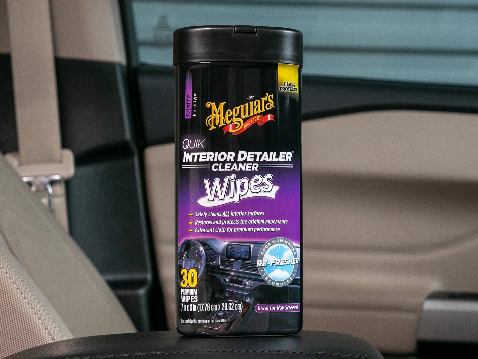 Meguiar's Quik Interior Detailer Wipes, G13600 - 30 Wipes