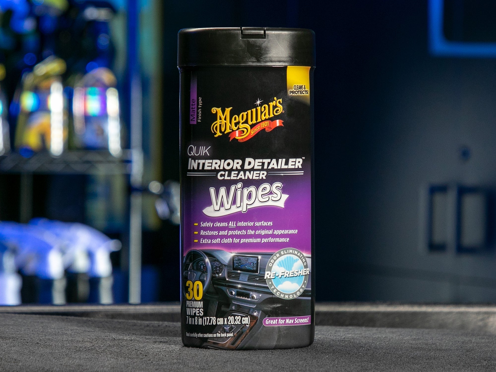 Meguiar's Quik Interior Detailer Wipes, G13600 - 30 Wipes