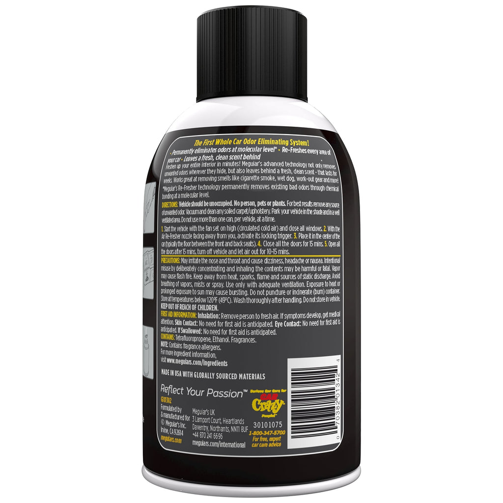 Meguiar's Whole Car Air Refresher Odor Eliminator, G181302 - Black Chrome Scent