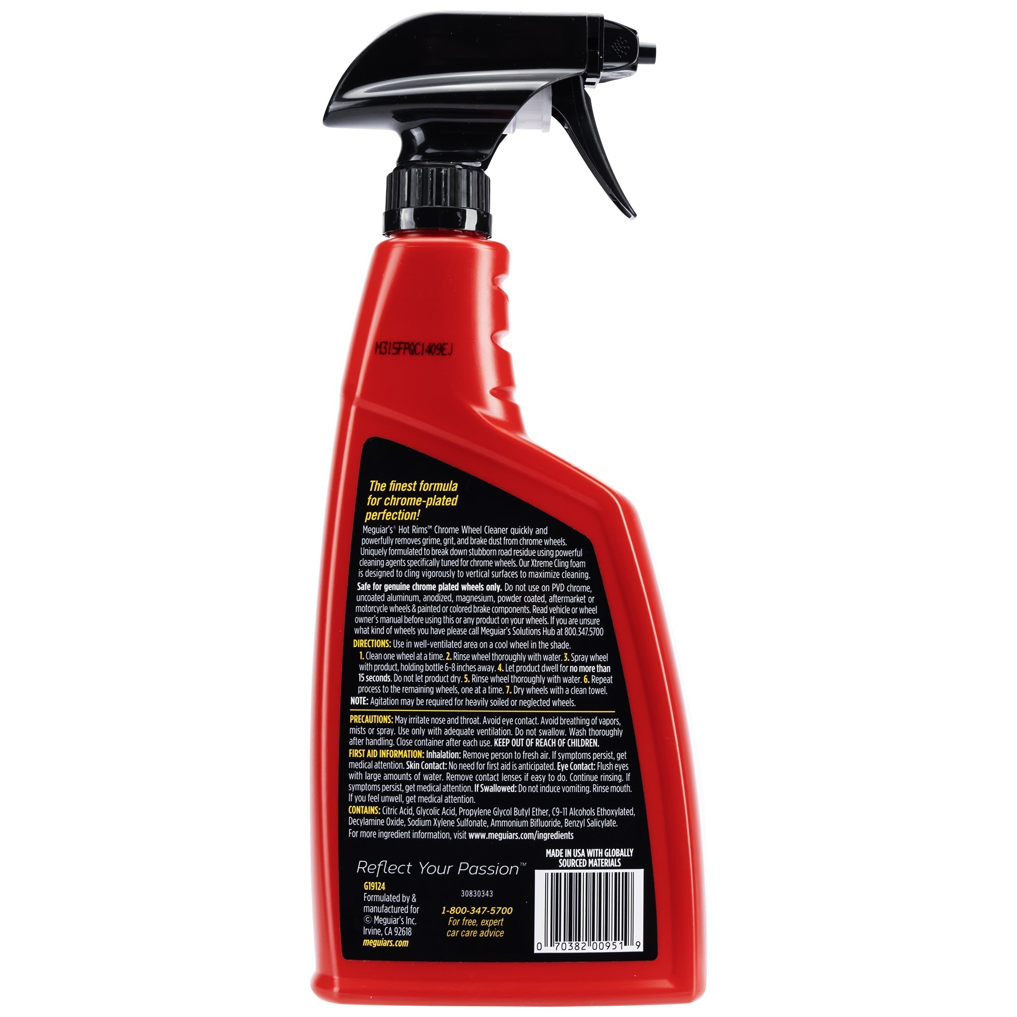 Meguiar's Hot Rims Chrome Wheel Cleaner, G19124 - 24 oz.