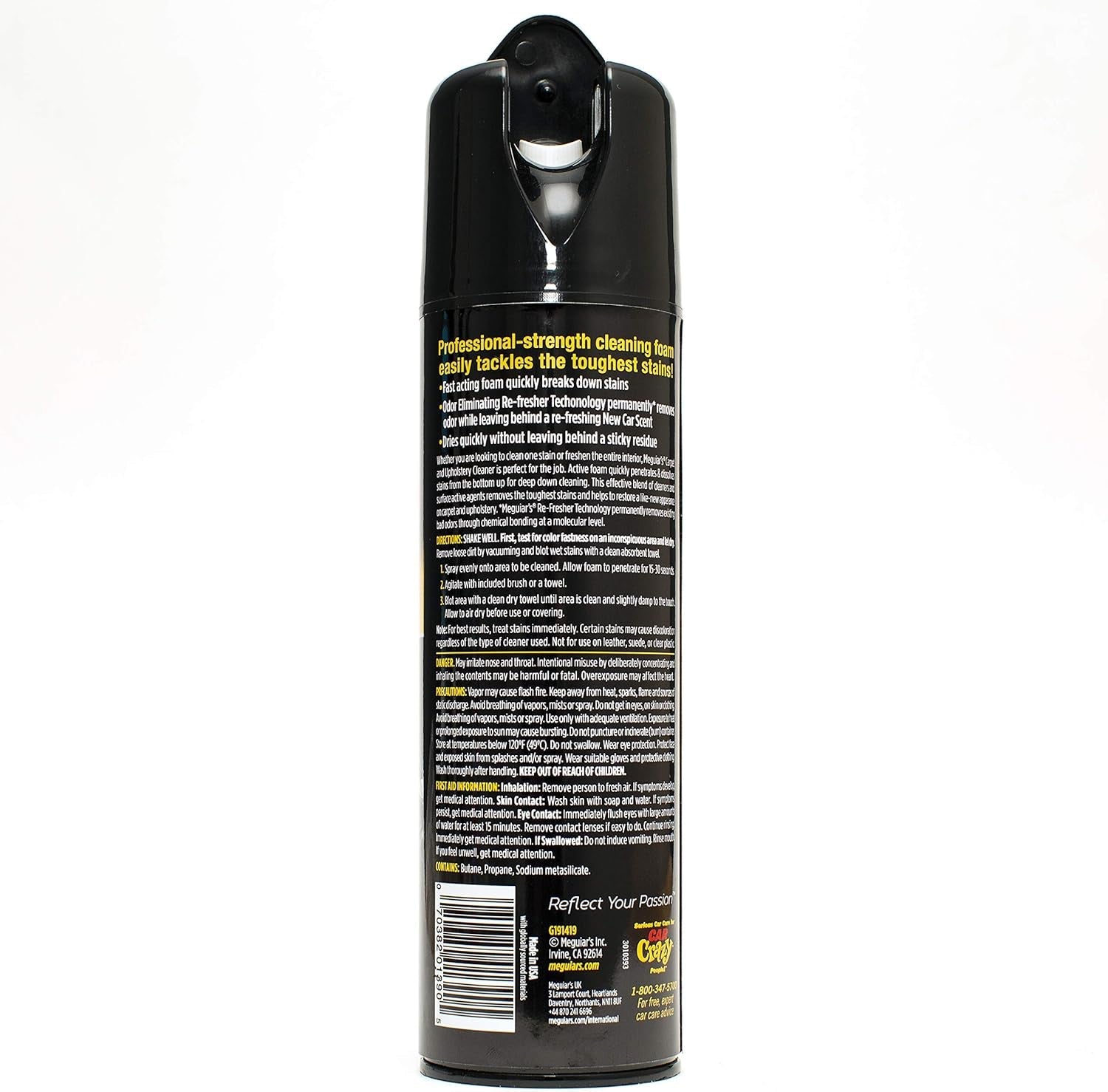 Meguiar's Carpet & Upholstery Cleaner, G191419 - 19 oz.