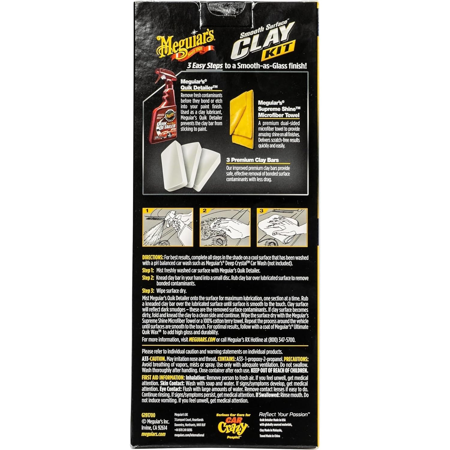 Meguiar's Smooth Surface Clay Kit, G191700