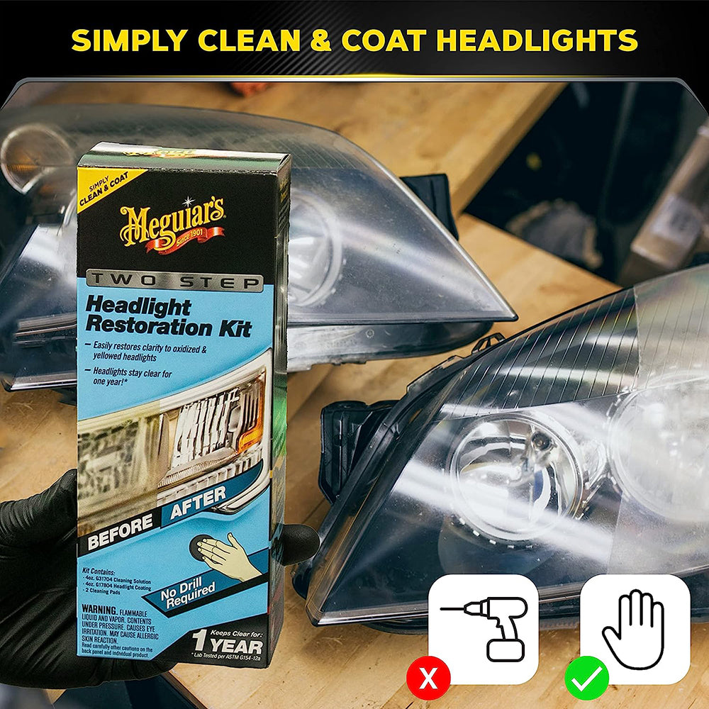 Meguiar's Two Step Headlight Restoration Kit, G2970