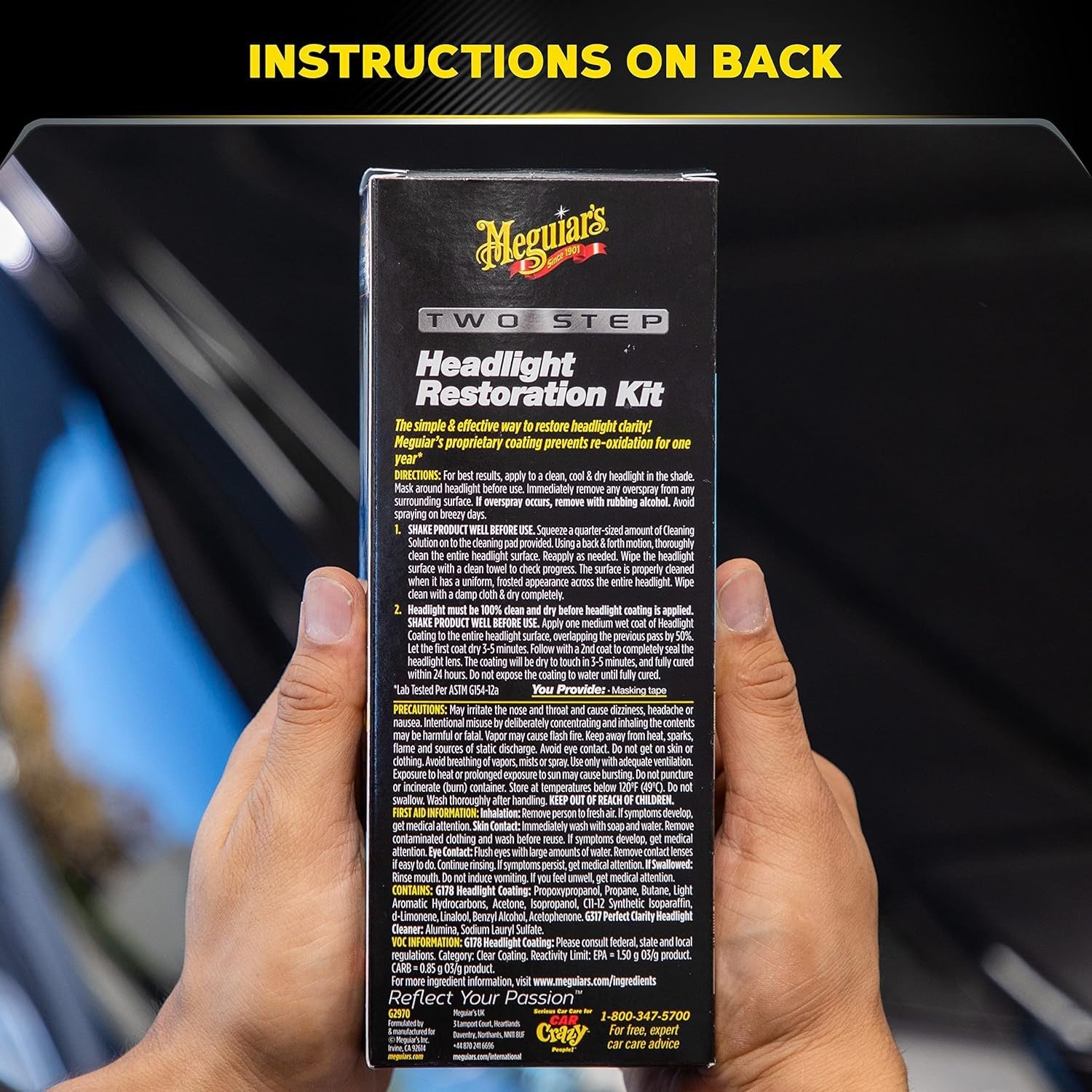 Meguiar's Two Step Headlight Restoration Kit, G2970