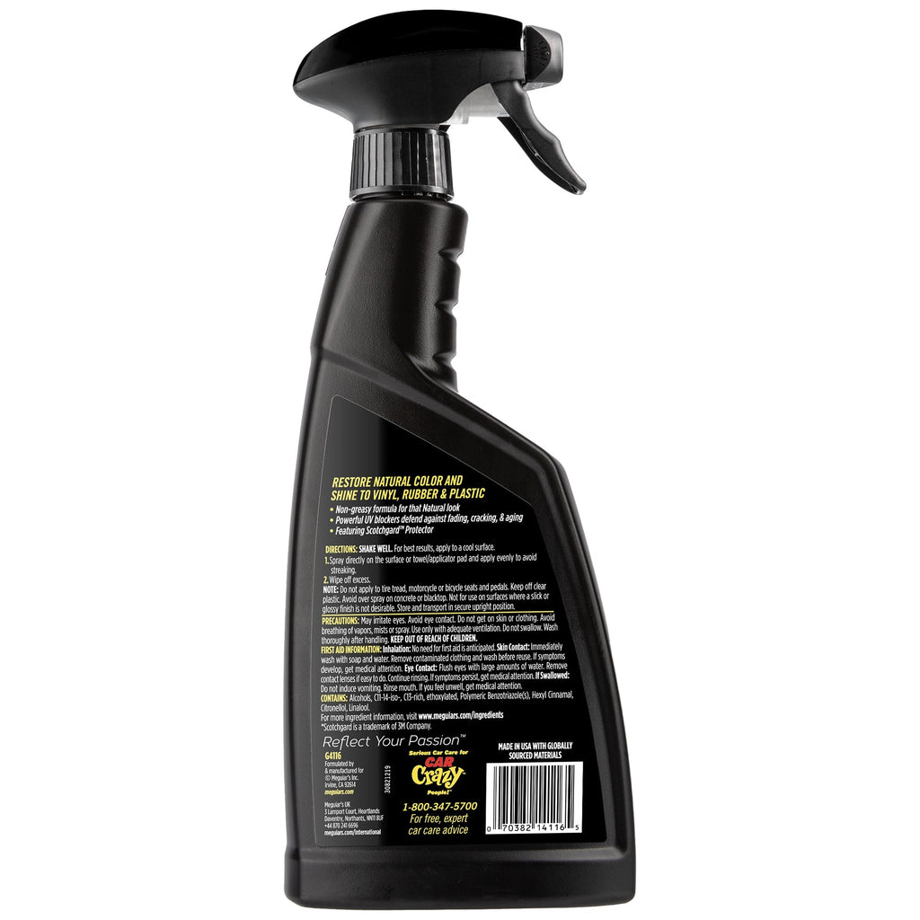Meguiar's Natural Shine Vinyl & Rubber Protectant Spray, G4116 -16 oz.
