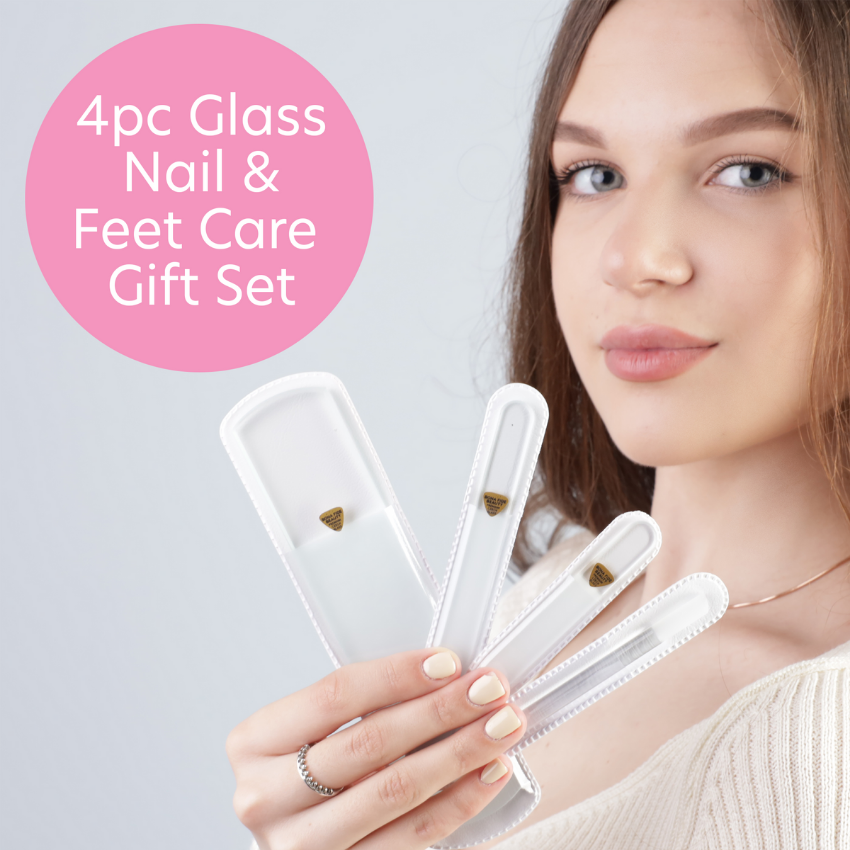 4-Piece Czech Glass Nail Care Starter Kit