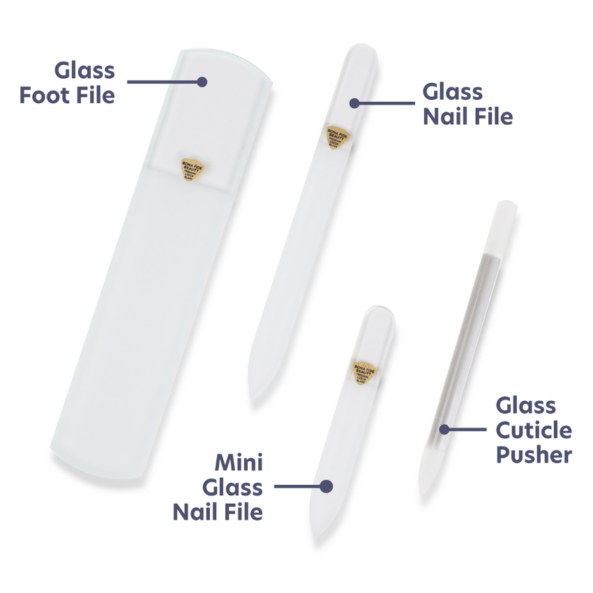 4-Piece Czech Glass Nail Care Starter Kit