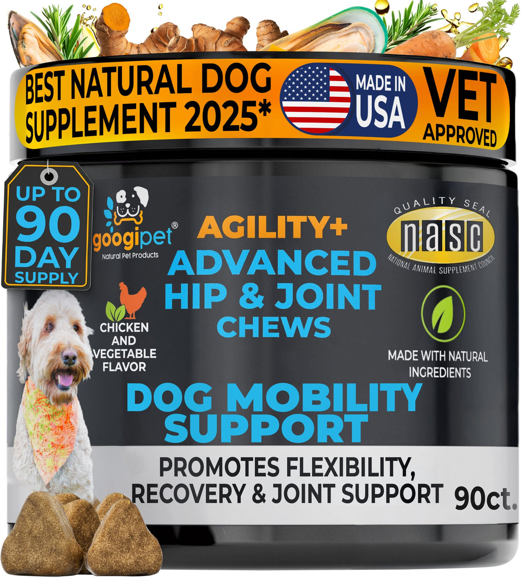 Googipet Agility+ Advanced Hip and Joint Chews for Dogs