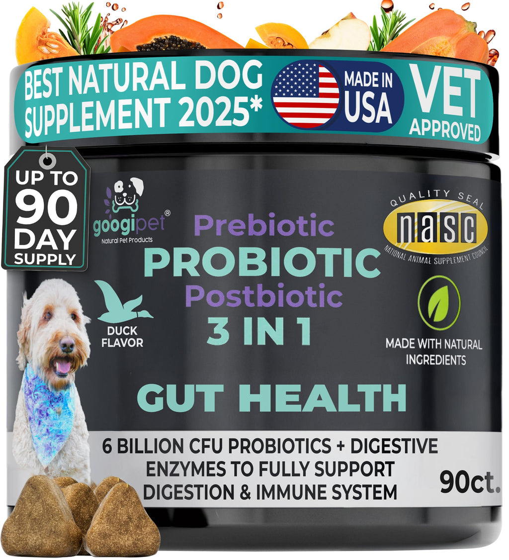 Googipet 3 in 1 Probiotic Chews for Dogs