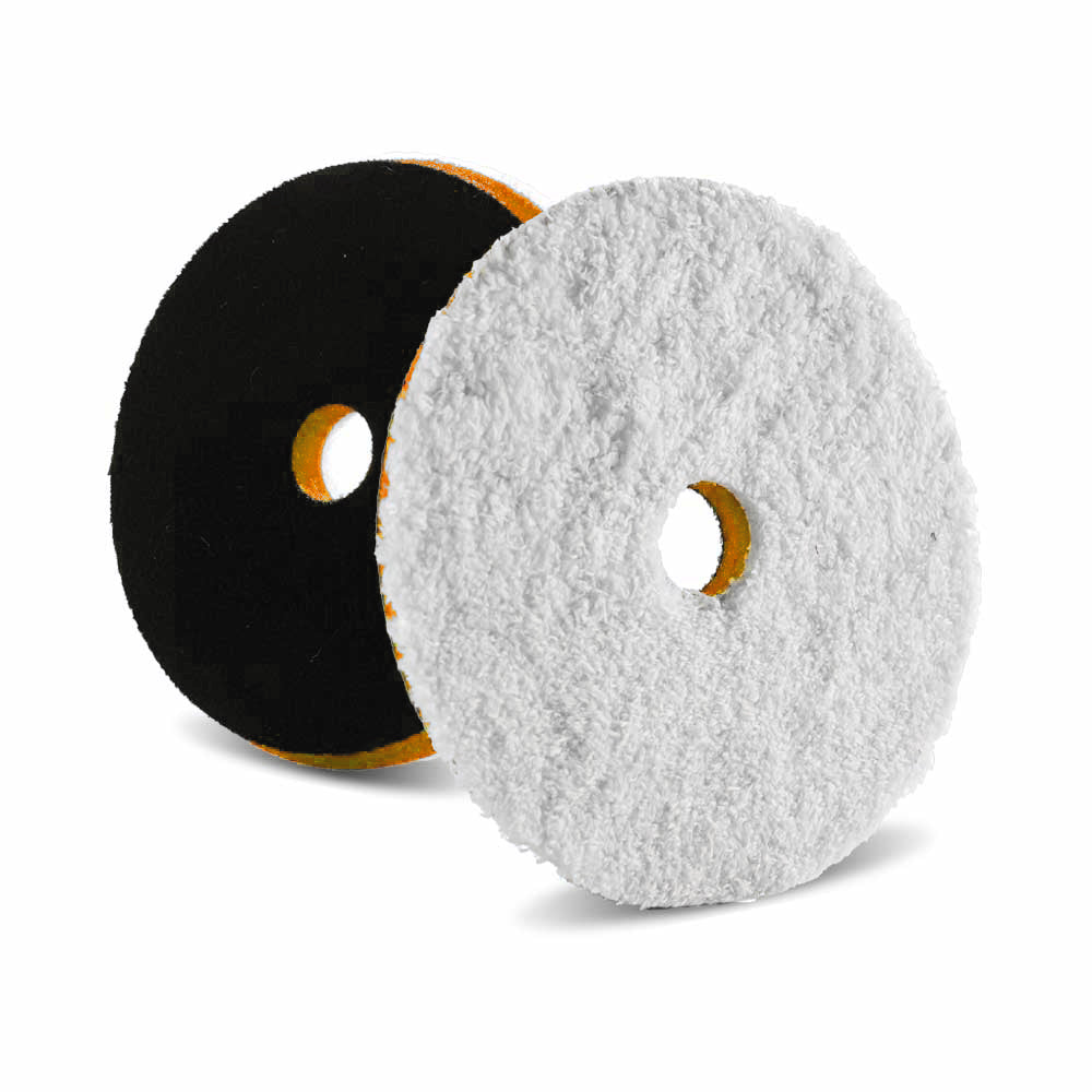 Lake Country HDO Microfiber Light Cutting One-Step Pad (OSP) - 5.5", White/Orange