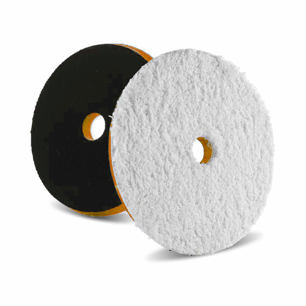 Lake Country HDO Microfiber Light Cutting One-Step Pad (OSP) - 6.5", White/Orange