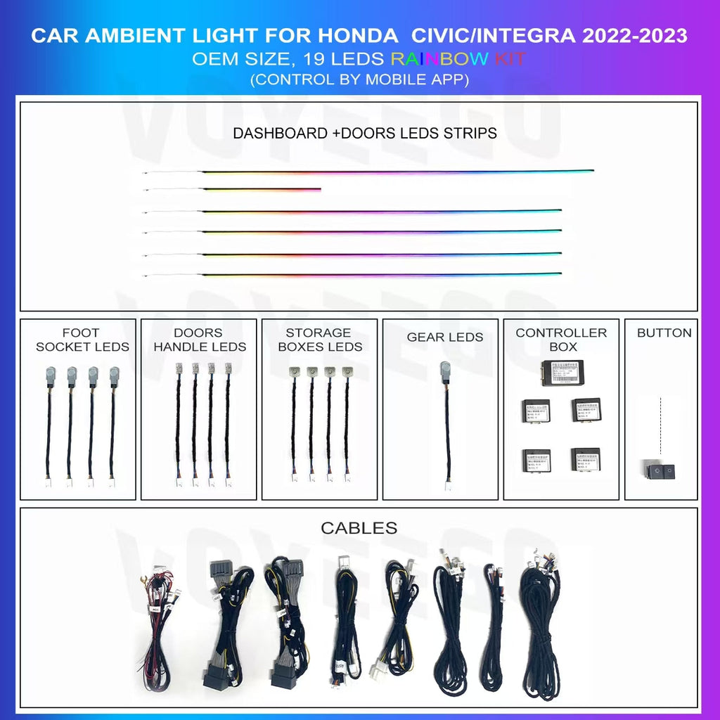 Civic 11TH Integra 2022-2025 Interior Ambient Lighting | RHD