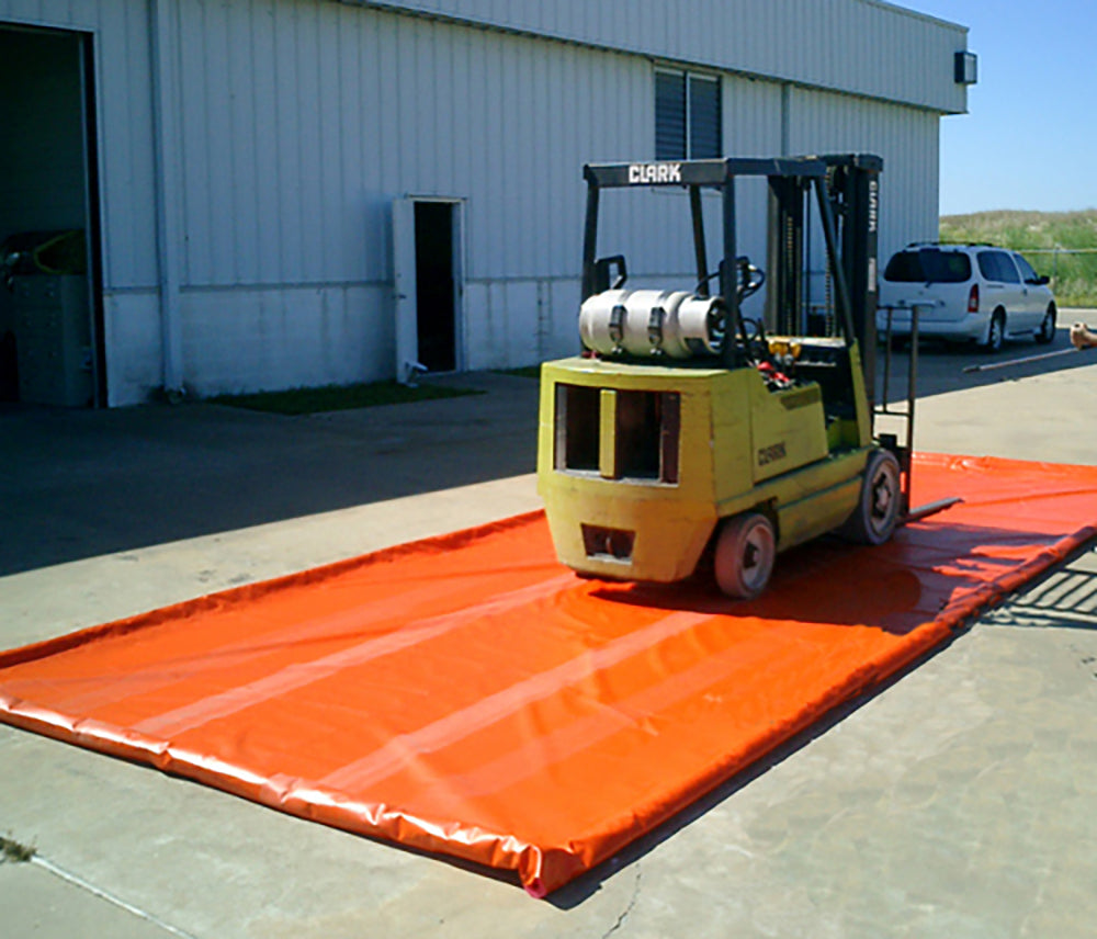 Husky Eagle Containment Mat with Foam Wall Berms, 10' x 20' x 3" - 40 oz. PVC (Black)