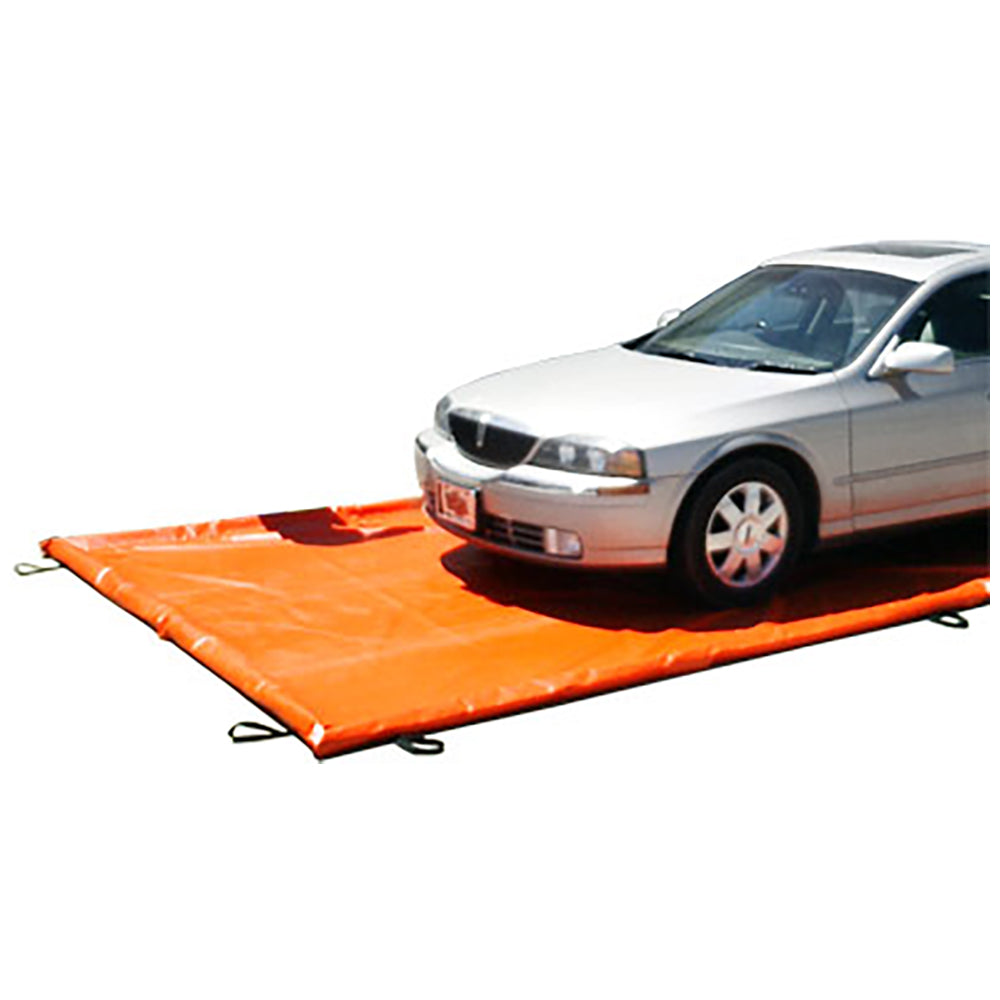 Husky Eagle Containment Mat with Foam Wall Berms, 10' x 20' x 3" - 30 oz. PVC (Black)