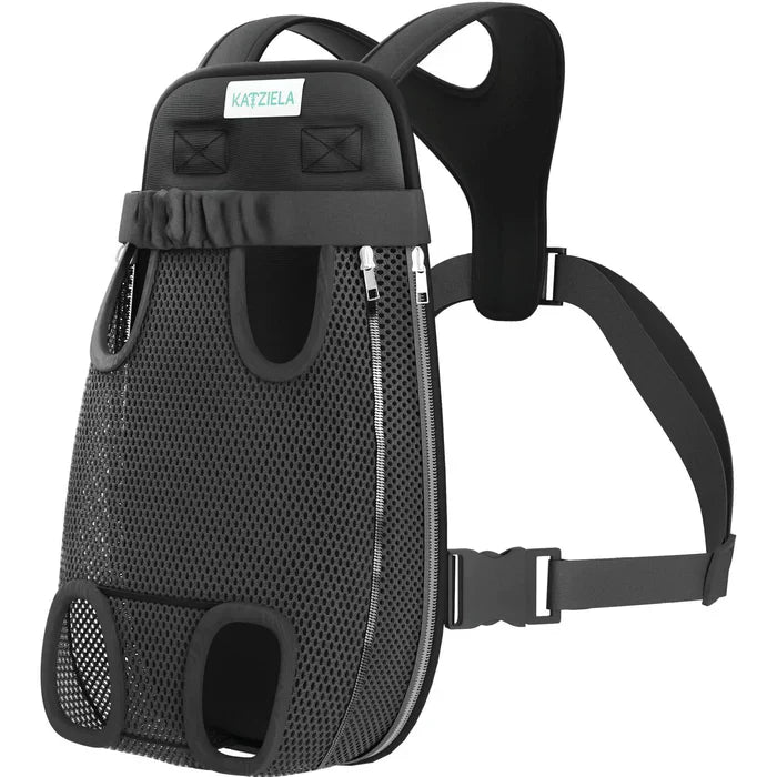 Katziela Kangaroo Pouch Pet Carrier with Breathable Mesh