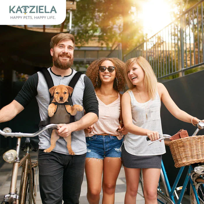 Katziela Kangaroo Pouch Pet Carrier with Breathable Mesh