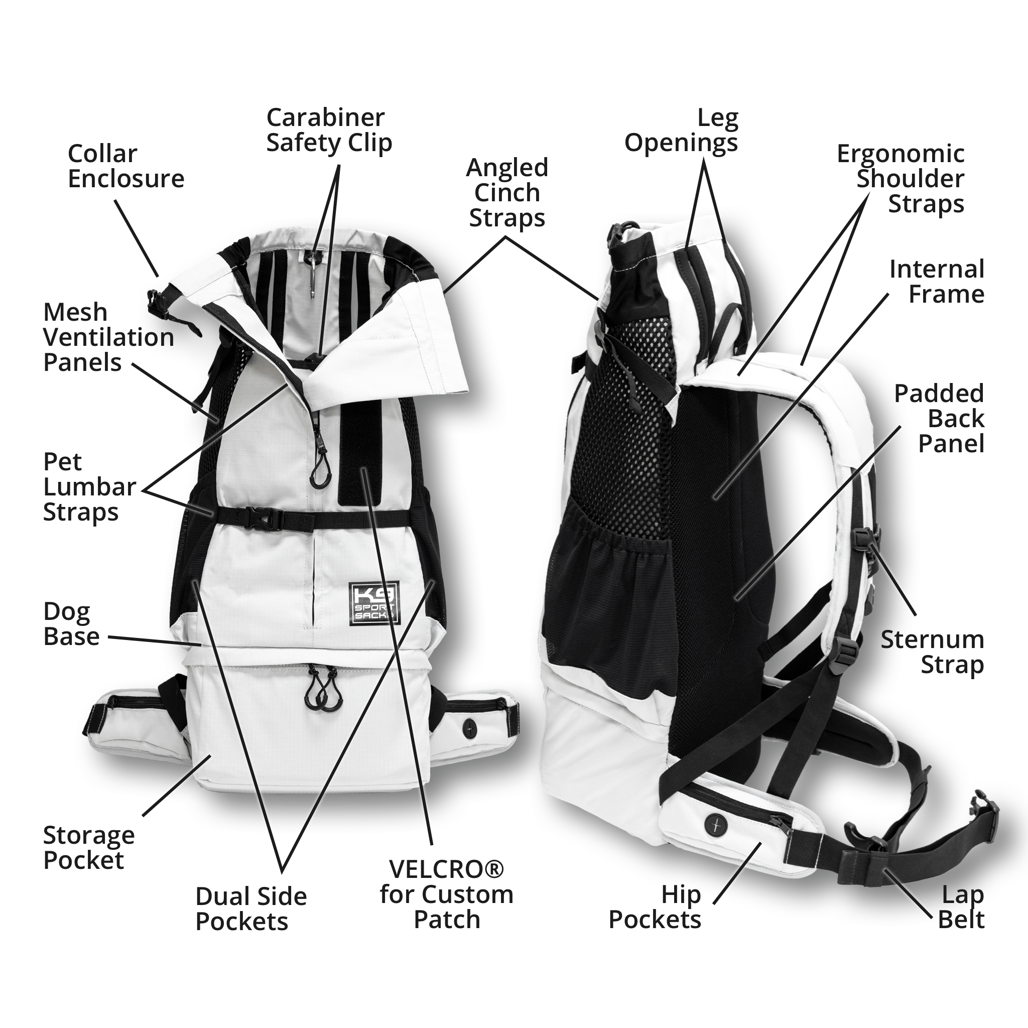 K9 Sportsack Knavigate | Sturdy Carrier with Internal Frame & Hip Belt