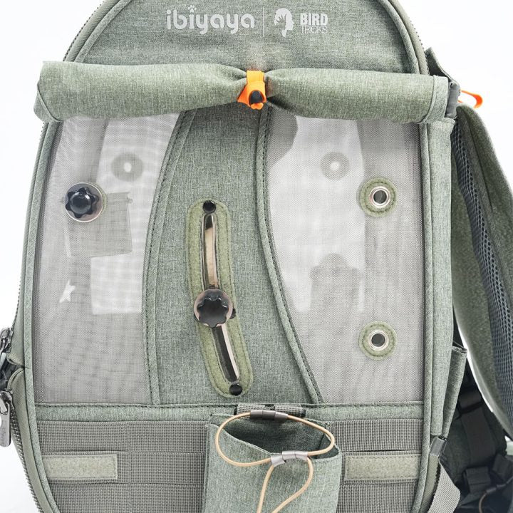 Ibiyaya Medium Size TrackPack, Backpack Bird Travel Carrier with Perch – Jungle Green