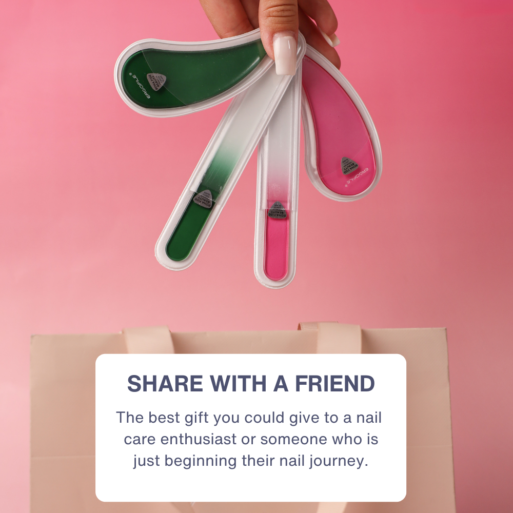 'Bestie' Ergonomic Double Duo Czech Glass Nail File Set | Limited Edition