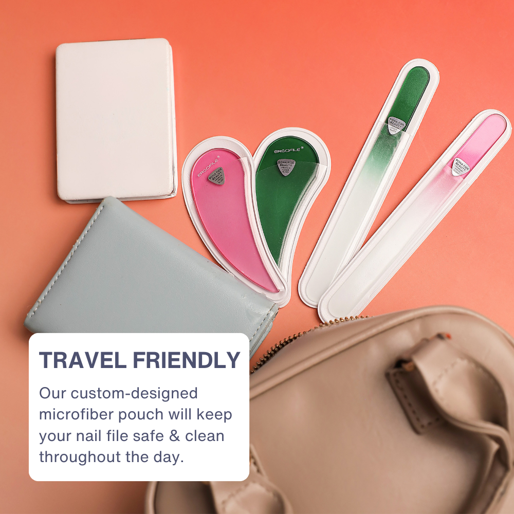 'Bestie' Ergonomic Double Duo Czech Glass Nail File Set | Limited Edition