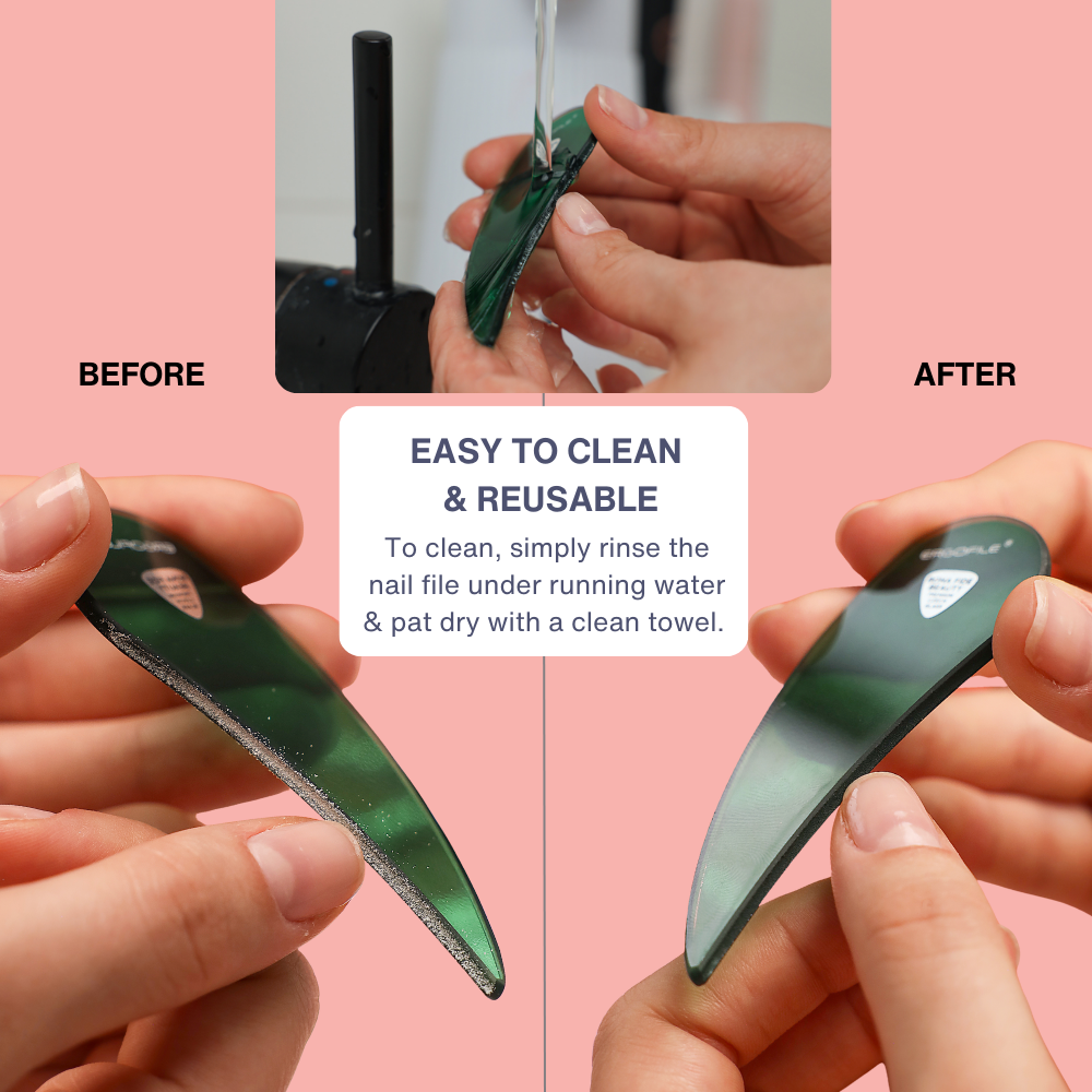 'Bestie' Ergonomic Double Duo Czech Glass Nail File Set | Limited Edition