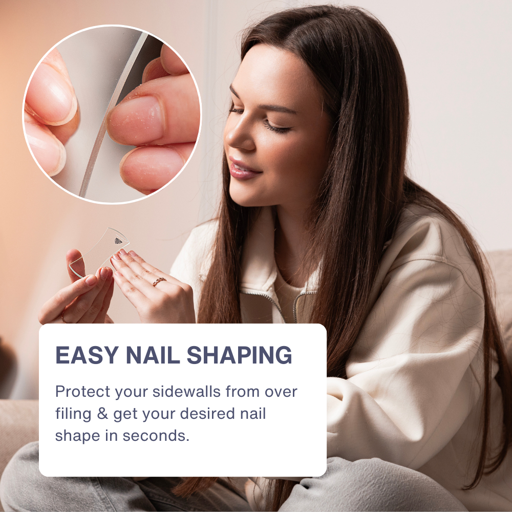 Bow Ergo Czech Glass Nail Duo Set in Clear