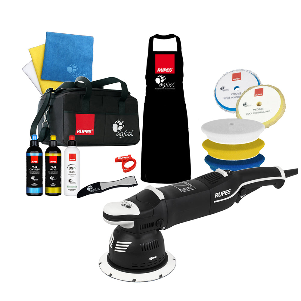 RUPES Bigfoot Mille LK900E Gear Driven Dual Action Polisher Complete Kit, LK900E/US/CMP