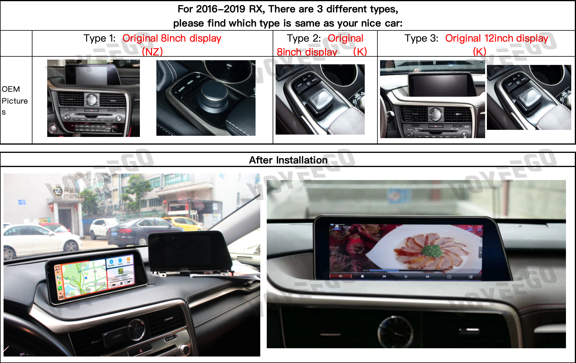 12.3" RX 2016-2019 LHD Lexus Android Screen | Wireless Carplay | 8+64GB
