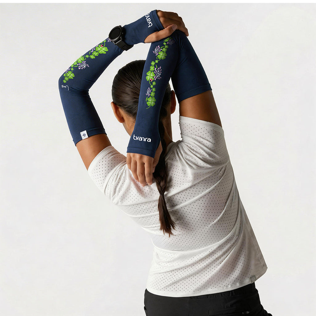 Lucky Charm Arm Sleeves for Women - Navy Blue