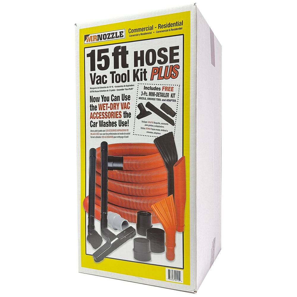 Mr. Nozzle 15' Vac Tool Kit PLUS for Wet-Dry Vacs