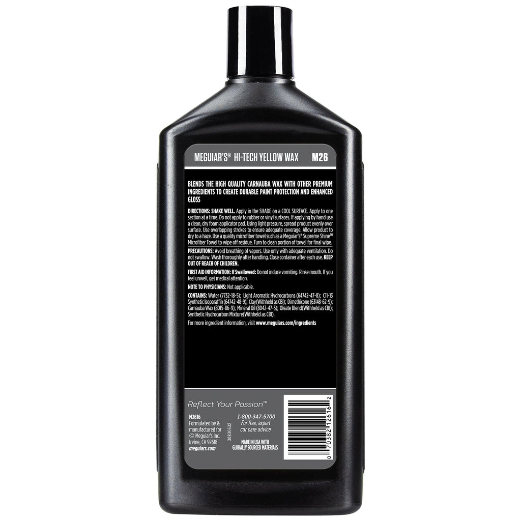 Meguiar's HiTech Yellow Wax #26, M2616 - 16 oz.