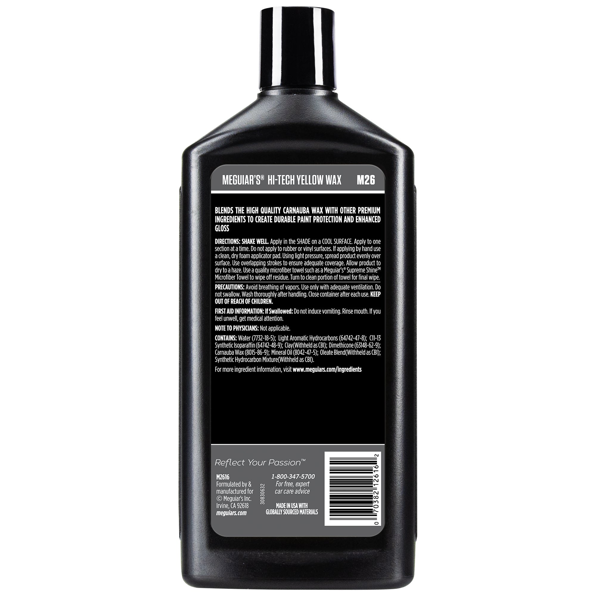 Meguiar's HiTech Yellow Wax #26, M2616 - 16 oz.
