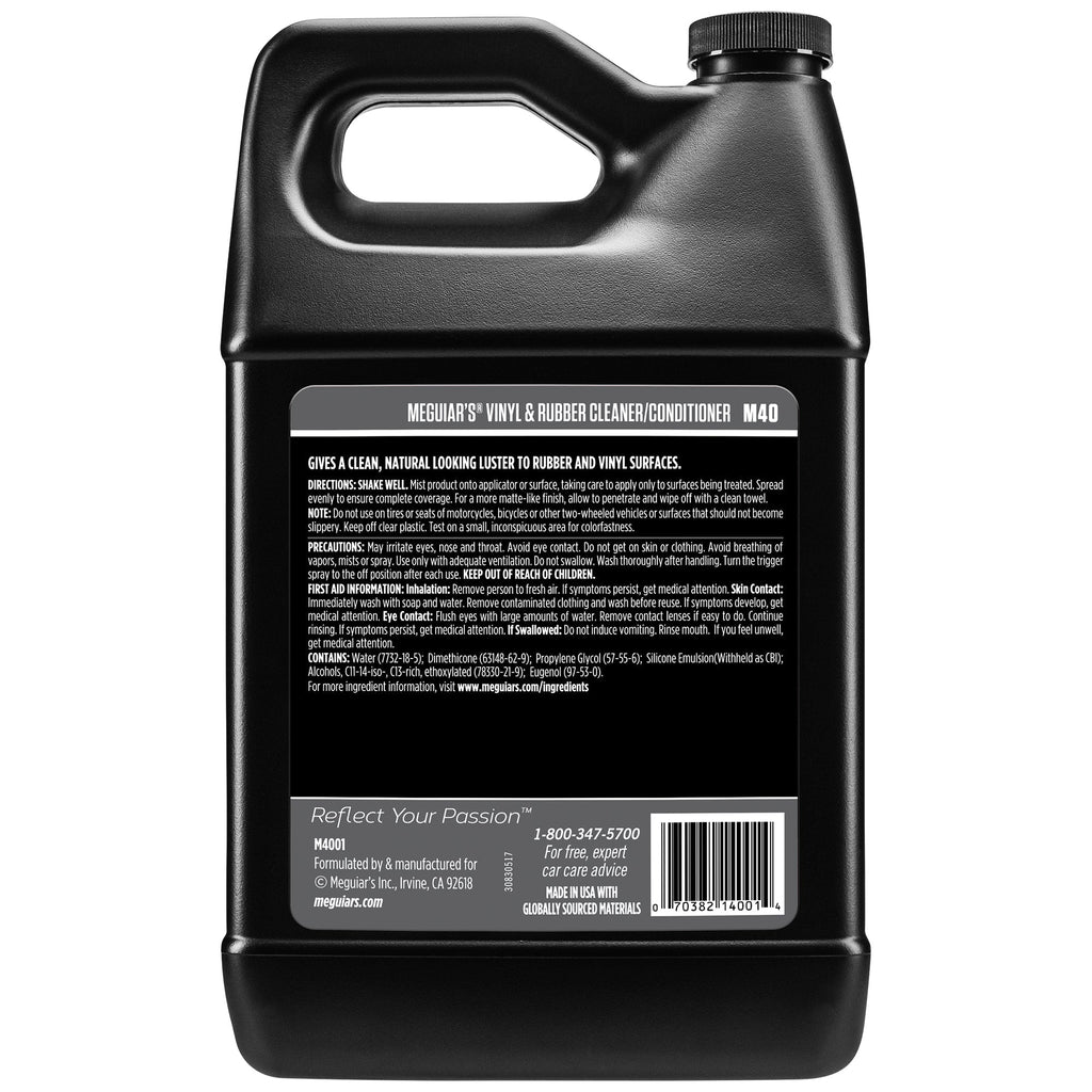 Meguiar's Vinyl & Rubber Cleaner/Conditioner #40, M4001 - 1 gal.