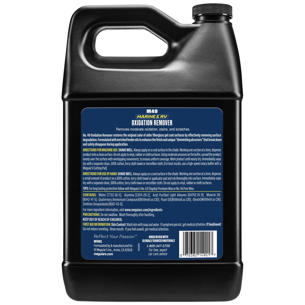 Meguiar's Marine/RV Mirror Glaze HD Oxidation Remover #49, M4901 - 1 gal.